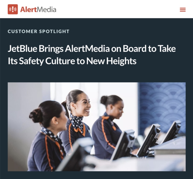 AlertMedia JetBlue CS Image